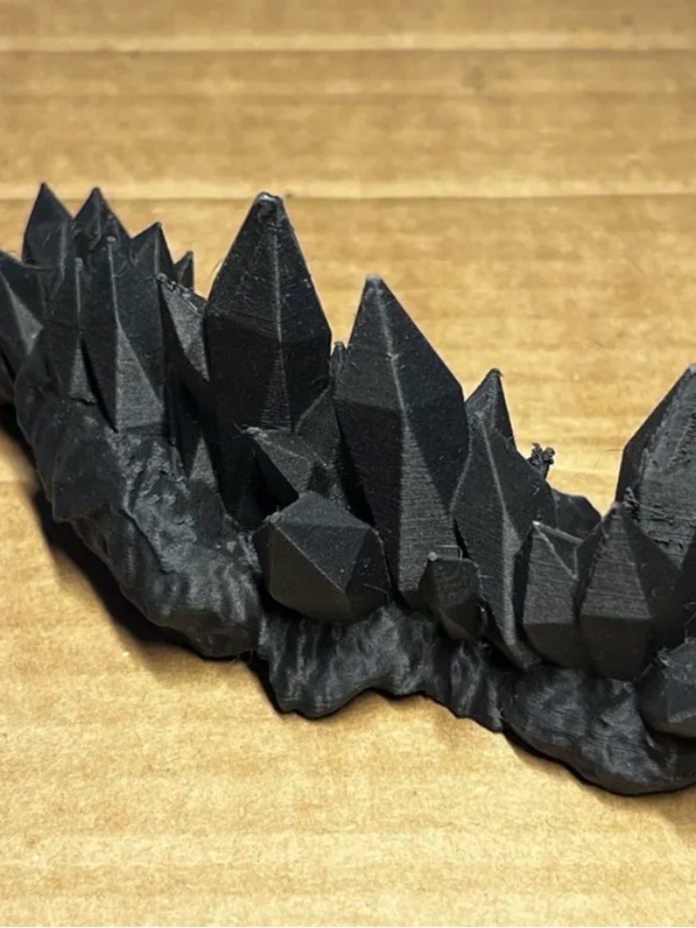 3d printed black crystal